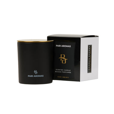 Relaxing Chamomile & Blue Amber non-toxic coconut soy candle in glass jar with cotton wick