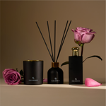 Linen spray and pillow mist with rosewater, peony, and sandalwood to add a relaxing island-inspired aroma to your fabrics